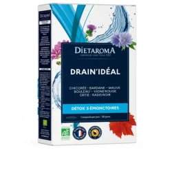Discount DIETAROMA Complément alimentaire bio détox digestion Dietorama Drain’Idéal– 20 x 15 ml
