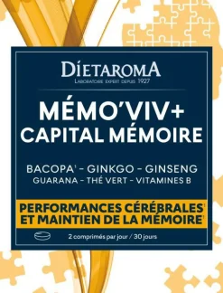 Hot DIETAROMA Complément alimentaire capital cérébral Memovive+ - 60 comprimés