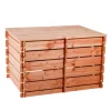 Outlet MON PETIT POTAGER Composteur basic en bois 120 x 90 cm - 2 x 303 L