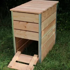 Online MON PETIT POTAGER Composteur steel en bois 80 x 45 cm - 246 L