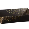 CAVSERVICE Corbeille panier gourmand Petra noire - 21 x 41 cm