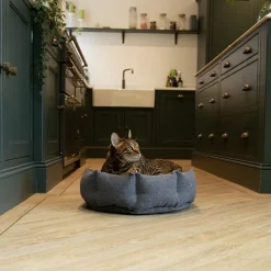 Best SCRUFFS Corbeille pour chat en tissu gris anthracite Eco Eden - 45 cm