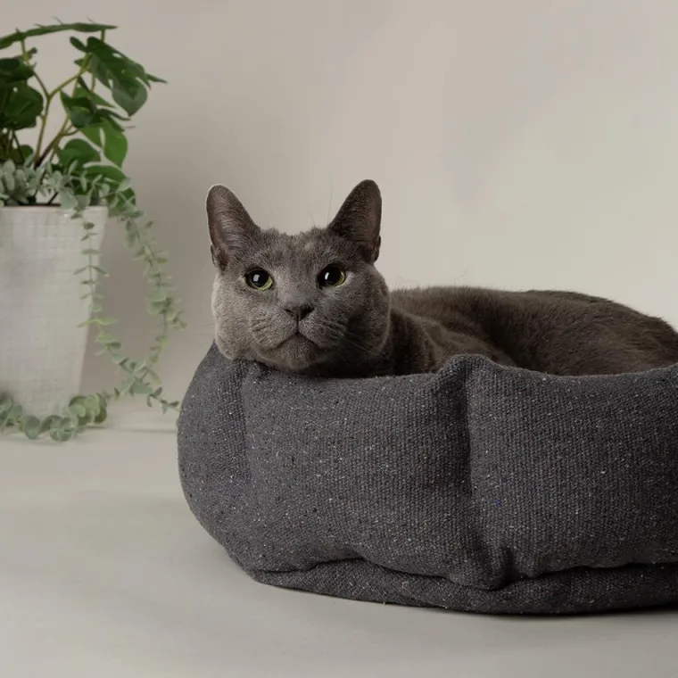Best SCRUFFS Corbeille pour chat en tissu gris anthracite Eco Eden - 45 cm