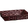 Clearance CAV SERVICE Corbeille Rihana en bambou chocolat - 31 x 21 x 7 cm