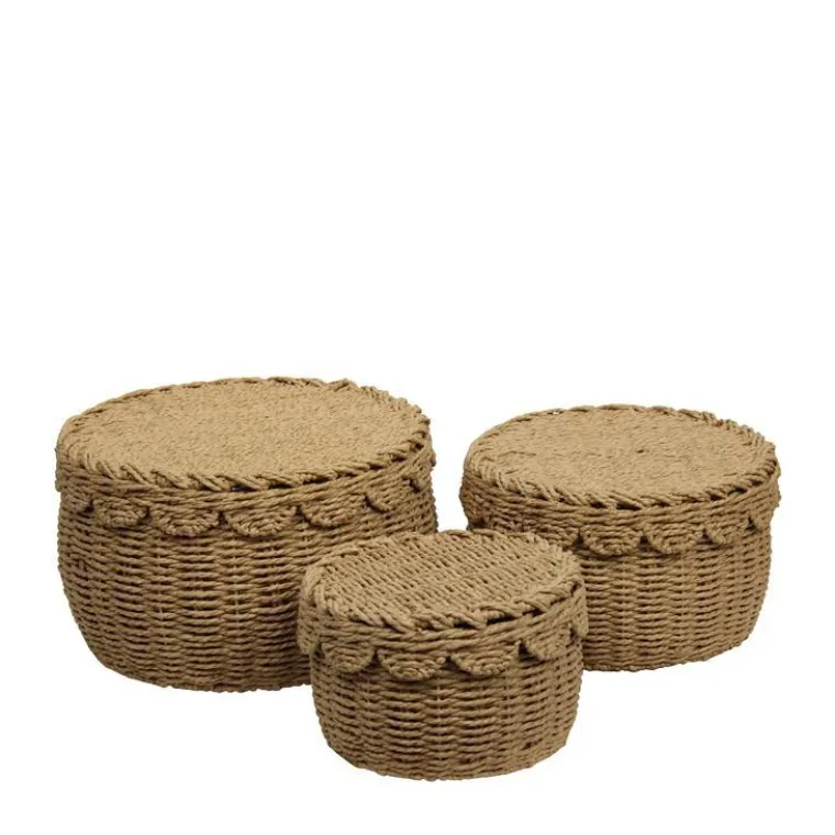 Online Corbeille ronde en corde de papier - Ø 31,5 x H 19 cm