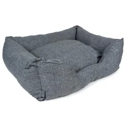 Hot EUROPET Corbeille textura coloris gris en coton - 80 x 60 cm