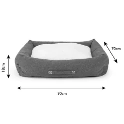 Sale SCRUFFS Couchage pour chien coloris gris corbeille Eco Eden - Taille XL 90 x 70 cm