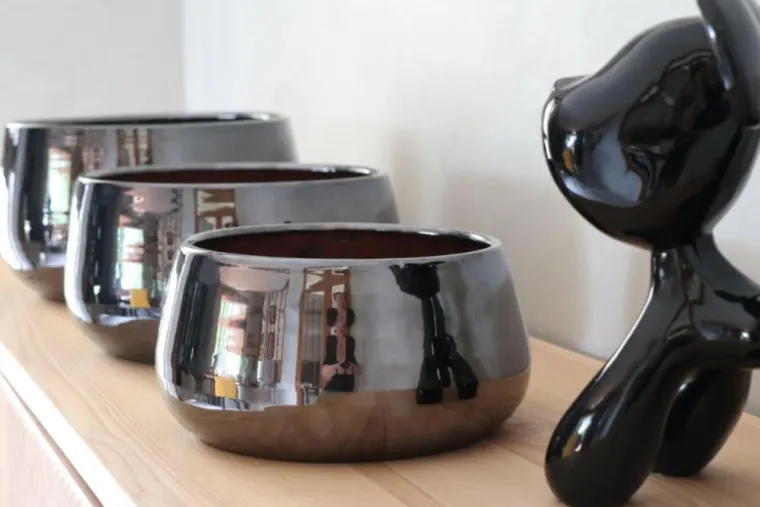 New LES POTERIES D'ALBI Coupe en terre émaillée coloris noir Refuge - Ø 22 x H 14 cm