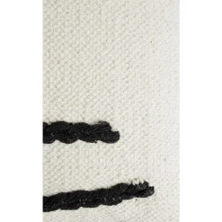 Discount Coussin avec visage en coton blanc 60x60 cm