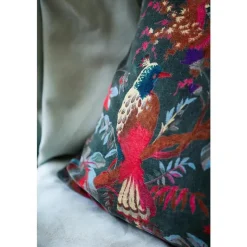 Sale HARMONY Coussin Birdy mélèze en velours de 45 x 45 cm