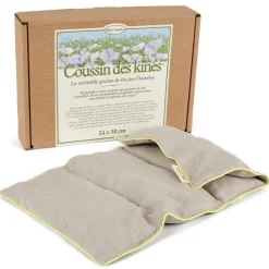MILLE OREILLERS Coussin chauffant des kinés aux graines de lin - 24 x 50 cm