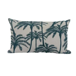 Discount NP CRÉATION Coussin déco en polyester/coton bleu canard Zabeth - 50 x 30 x 15 cm