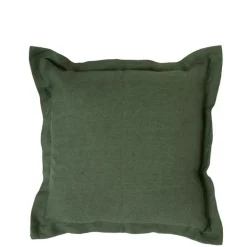 Best Coussin décoratif carré coloris vert en coton - 45 x 45 cm