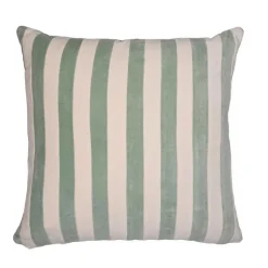 New SAFECO Coussin décoratif carré Marcel Lichen coloris bleu en coton - 45 x 45 cm