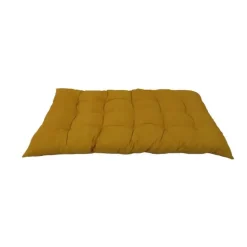 Discount NP CREATIONS Coussin de dossier pour palette coloris jaune en coton polyester - 120 x 60 x 10 cm
