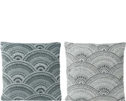 Outlet KAEMINGK Coussin en polyester gris Eg - 45 x 45 x 12 cm