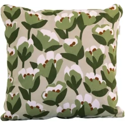 Online FERMOB Coussin extérieur Tulipe en tissu coton/mousse polyester coloris Poésie automnale Bouquet sauvage - 44 x 44 cm