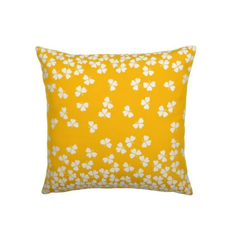Discount FERMOB Coussin trèfle coloris miel en acrylique 44 x 44 cm