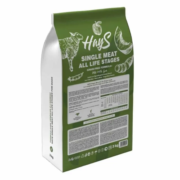 Clearance HAYS Croquette pour chien adulte mono-protéine d'agneau sans céréales - 3 kg