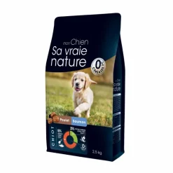 Sale SA VRAIE NATURE Croquette pour chiot au poulet et saumon - 2,5 kg