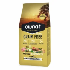 New OWNAT Croquette pour chiot Grain Free Prime poulet et dinde - 3 kg