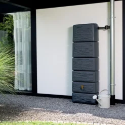 Outlet GRAF Cuve murale avec robinet coloris gris granit Slim Stone – 330 L