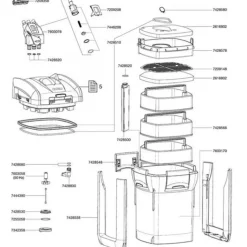 BLUE CORAL Cuve pour Filtre Professionel3 1200XL / 1200XLT - EHEIM PIÈCES DÉTACHÉES