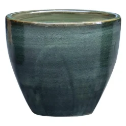 Clearance DECOLINES Cuvier en grès émaillé vert Amande Littoral - Ø 35 x H 31 cm