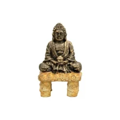 Best ZOLUX Décor d’aquarium bouddha sur ponton en polyrésine marron 5,5x5,5x6 cm