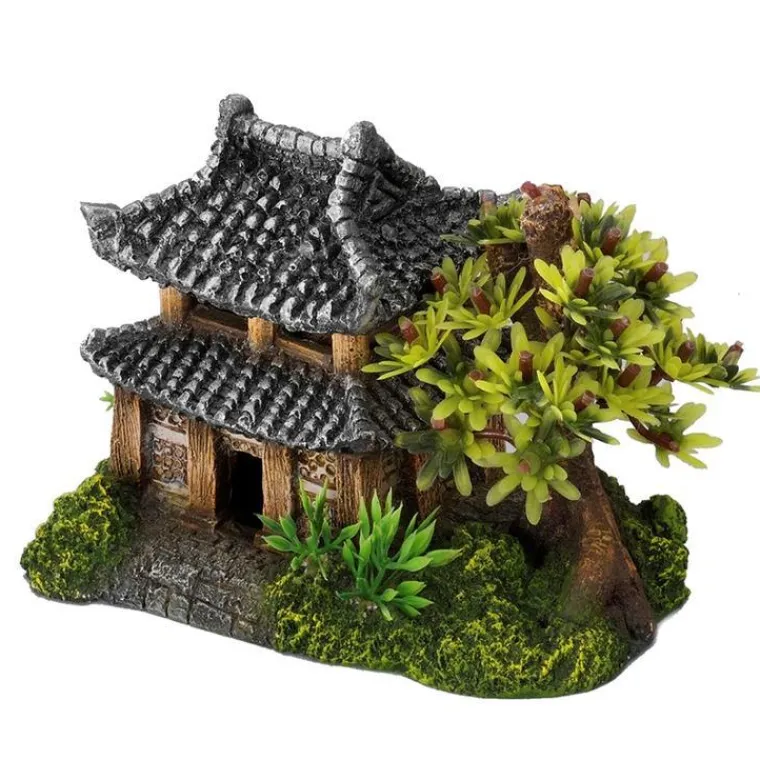 Outlet EUROPET Décor d’aquarium en polyrésine maison d’Asie