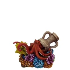 EUROPET Décoration pour aquarium coloris multicolore Amphore avec Corail Aqua Della - 15,5 x 10,5 x 9,9 cm