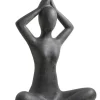 Best SEDA Décoration pour jardin aquatique coloris noir en pierre reconstituée figurine yoga Sukhasan Diving Short - 125 cm