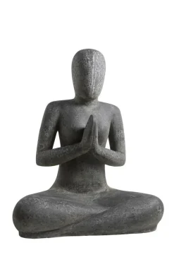 Online SEDA Décoration pour jardin aquatique relax coloris noir en pierre reconstituée figurine yoga Salutation - 60 cm