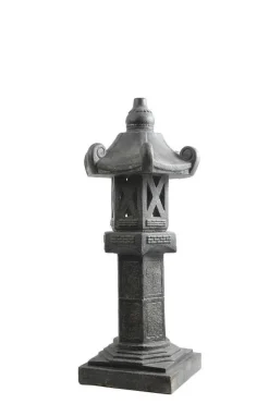 SEDA Décoration pour jardin aquatique coloris noir en pierre reconstituée lampe de jardin - 120 cm