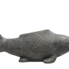 Sale SEDA Décoration pour jardin aquatique coloris noir en pierre reconstituée figurine poisson - 60 cm