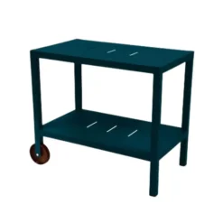 Online FERMOB Desserte Quiberon en acier et aluminium coloris bleu Acapulco