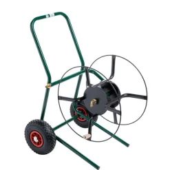 Best BOTANIC® Dévidoir sur roue en métal vert - 120 m