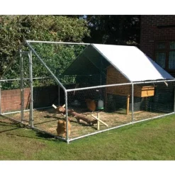 New LIFLAND Enclos run volailles gris de 12 m²