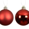KAEMINGK Ensemble de 12 boules en plastique recyclé rouge brillant et mat - Ø 6 cm