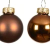 KAEMINGK Ensemble de 20 boules en verre brillant et mat espresso - Ø 6 cm