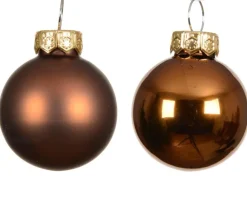 Clearance KAEMINGK Ensemble de 6 boules en verre brillant et mat espresso - Ø 8 cm