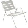 Outlet FERMOB Fauteuil bas coloris gris en acier Monceau