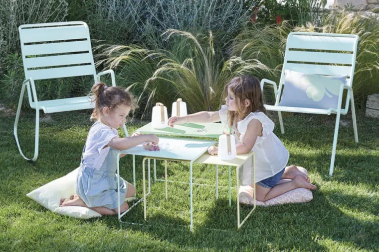 Sale FERMOB Fauteuil bas coloris menthe glacial en acier Monceau