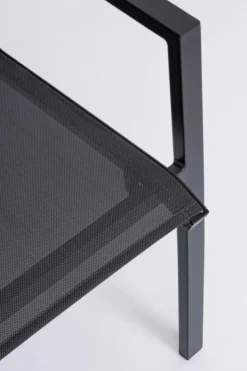 Best Fauteuil de jardin en aluminium et textilène anthracite BIZZOTTO Krion