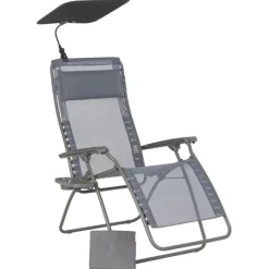 Hot LAFUMA MOBILIER Fauteuil de relaxation de jardin Relax Zen édition silex Velio® coloris gris Lafuma - 68 x 88 x 115 cm