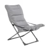 Hot FIAM Fauteuil en aluminium et toile Oléfine gris Fiesta Soft - 86/99 x 62 cm