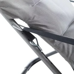 Hot FIAM Fauteuil en aluminium et toile Oléfine gris Fiesta Soft - 86/99 x 62 cm