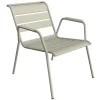 Discount FERMOB Fauteuil Lounge Monceau coloris gris en acier - 87 x 77 cm