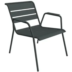Sale FERMOB Fauteuil Lounge Monceau coloris gris en acier - 87 x 77 cm