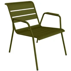 Sale FERMOB Fauteuil Lounge Monceau coloris vert en acier - 87 x 77 cm